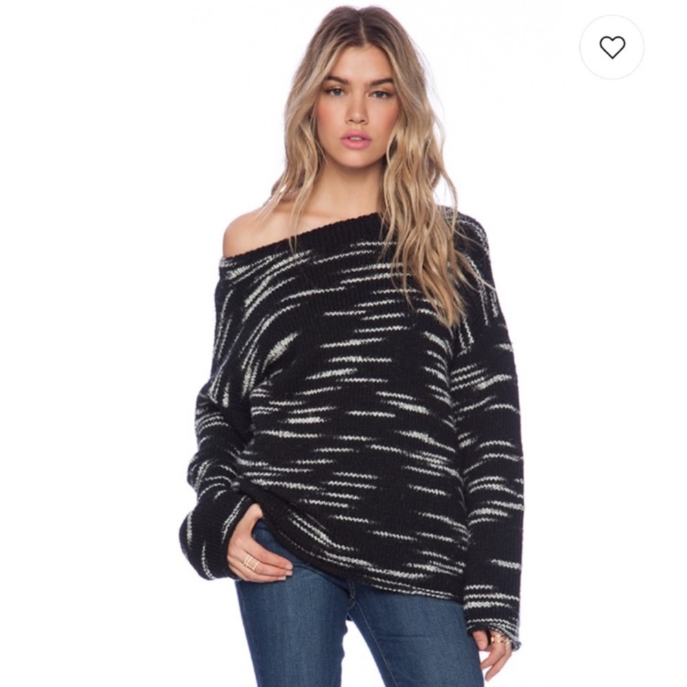ATM Wool Sweater in Black & White sold on Revolve Medium